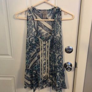 Eyelash Bohemian summer tank top, size med